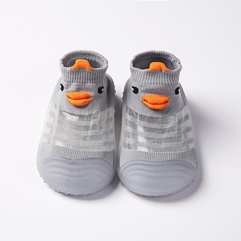 Animal-Print Cotton Toddler Floor Shoes