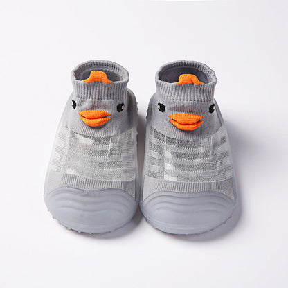 Animal-Print Cotton Toddler Floor Shoes