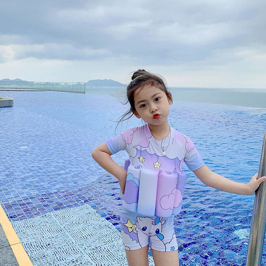 Cute Cartoon Baby Buoyancy Swimsuit & Float