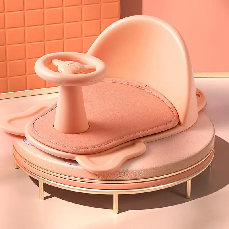 Foldable Baby Shower Basin With Seat & Anti-Slip Pad
