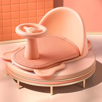Foldable Baby Shower Basin With Seat & Anti-Slip Pad