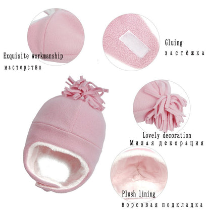 Newborn Beanie Hat & Gloves Set with Ears