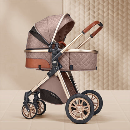 Lightweight Folding Two-Way Shock-Absorbing Baby Stroller