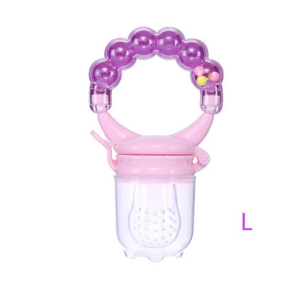 Baby Fruit Feeder Pacifier with Hand Bell Toy