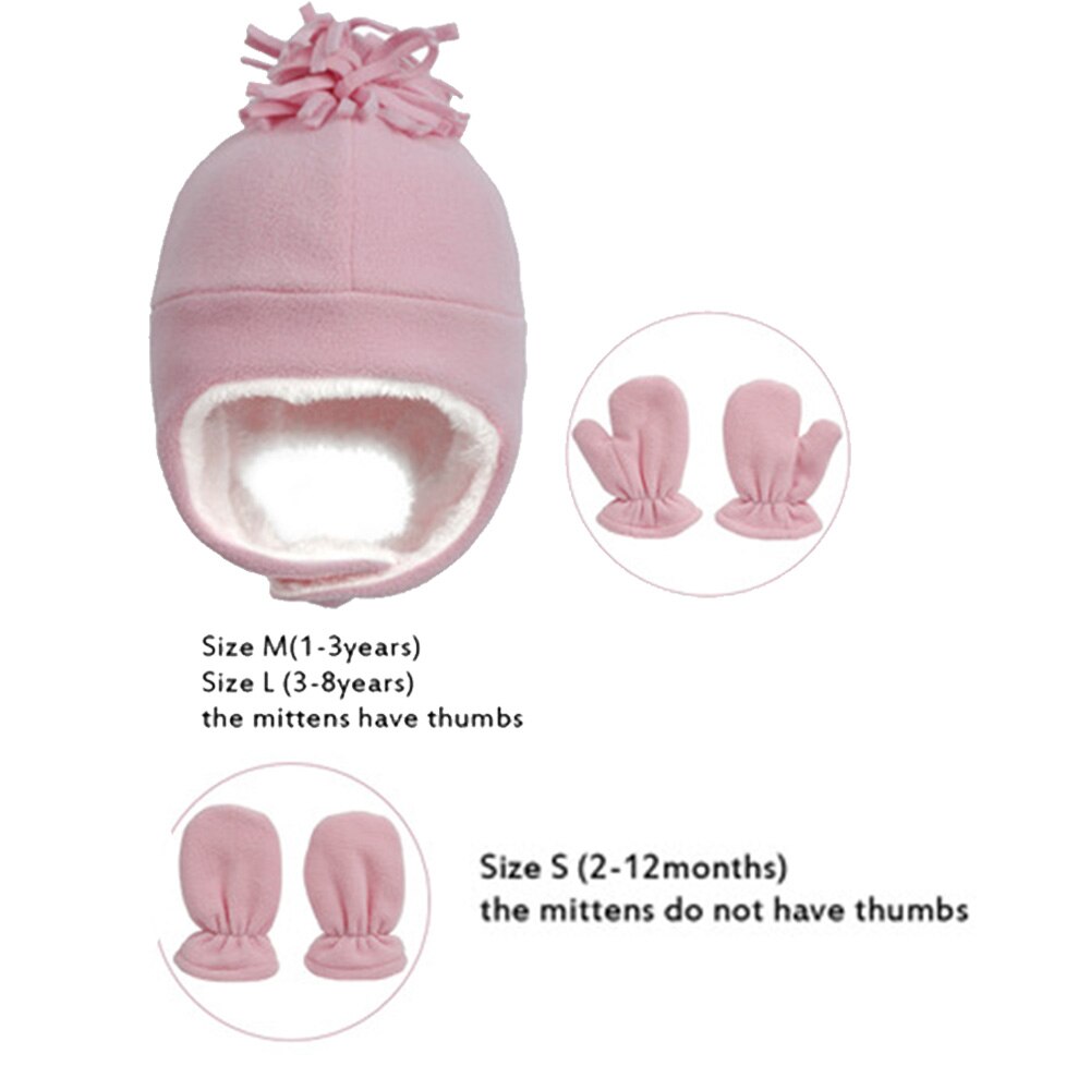 Newborn Beanie Hat & Gloves Set with Ears
