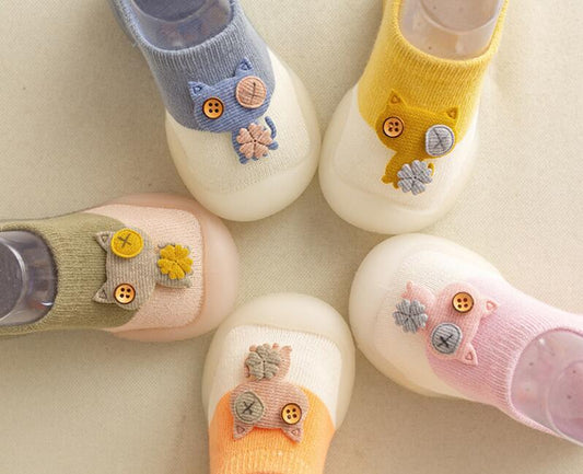 Breathable Mesh Toddler Floor Shoes with Rubber Soles