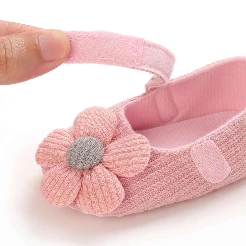 Cotton Baby Girl Shoes with Velcro Closures