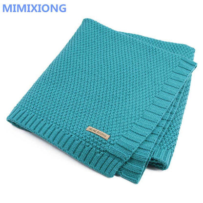 Knitted Acrylic Baby Blanket, 100 × 80 cm