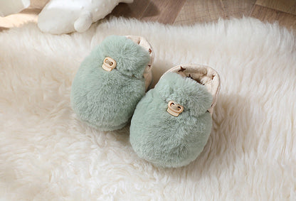 Plush Fleece Baby Winter Booties with Soft Soles