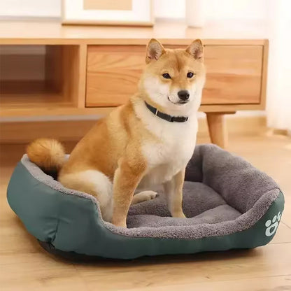 Soft Cozy Fleece Pet Bed with Waterproof Bottom