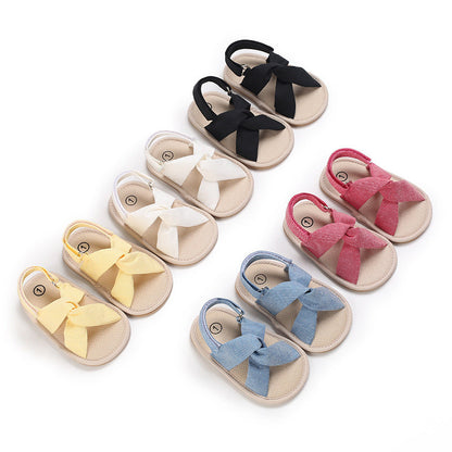 Baby Girl Cotton Summer Sandals with Velcro