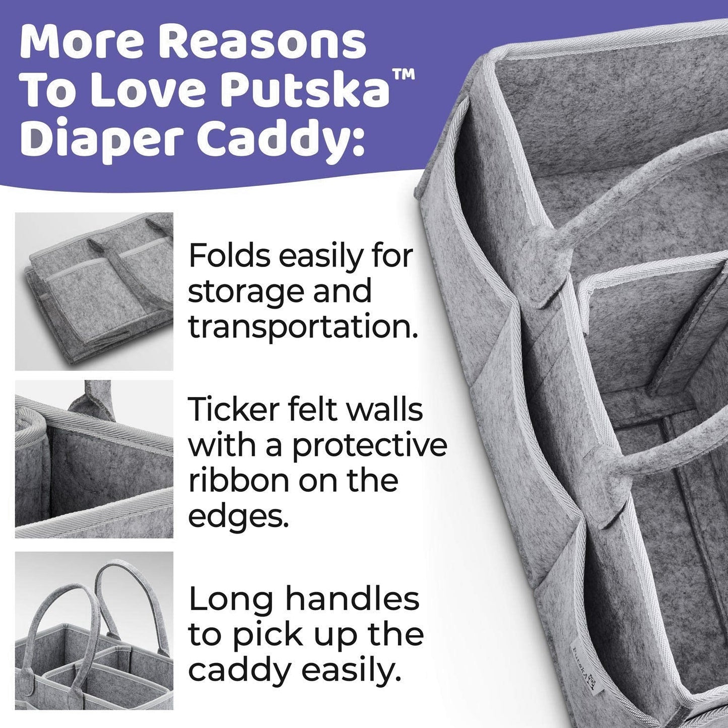 Portable Baby Diapeer Caddy Organizer & Nursery Storage