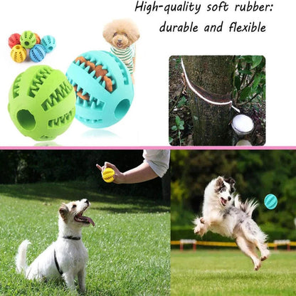 Interactive Rubber Chew Ball Toy for Cats & Dogs