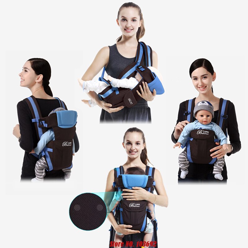 Beth Bear 4-in-1 Breathable Baby Carrier Sling, 0-30M