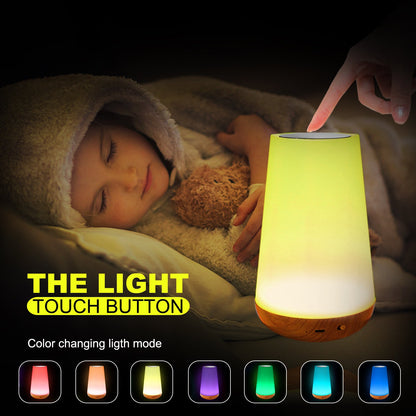 Wood Grain Touch & Remote Control Night Light