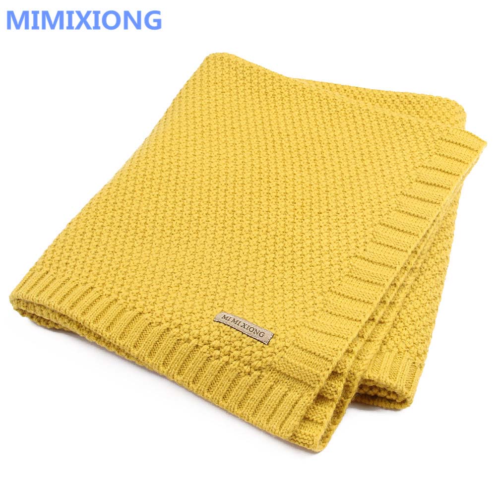 Knitted Acrylic Baby Blanket, 100 × 80 cm