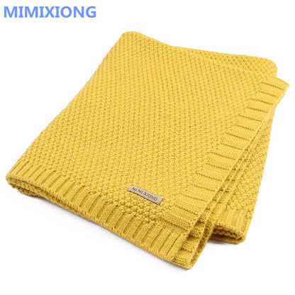 Knitted Acrylic Baby Blanket, 100 × 80 cm