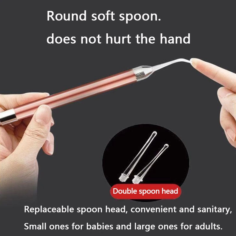 LED Light Baby Ear Cleaner Spoon with Magnifier