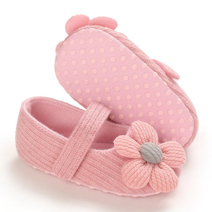 Cotton Baby Girl Shoes with Velcro Closures