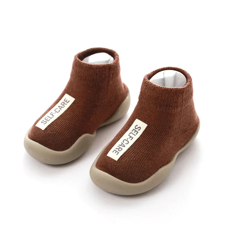 Knit Baby & Toddler Booties with Rubber Soles