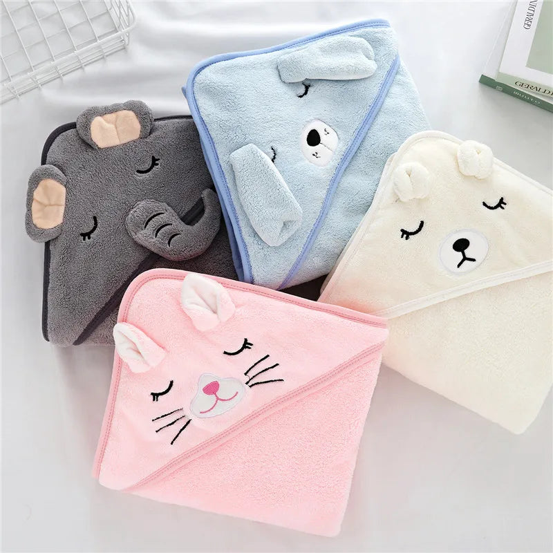Super Soft Hooded Baby Bath Towel & Swaddle Wrap