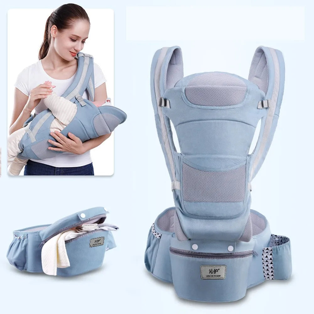 3-In-1 Ergonomic Baby Hip Seat Carrier & Wrap Sling
