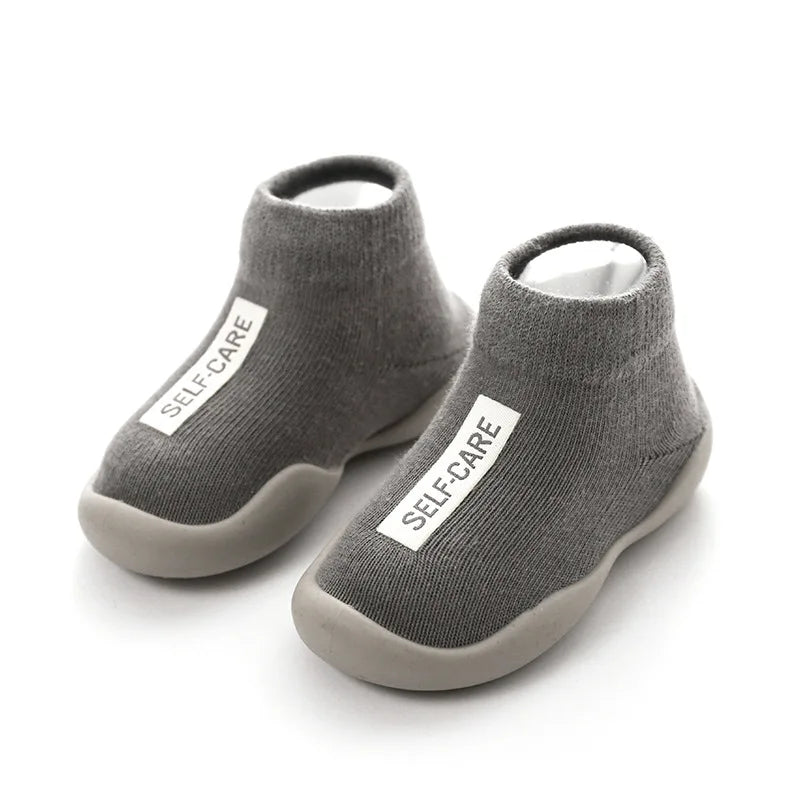 Knit Baby & Toddler Booties with Rubber Soles