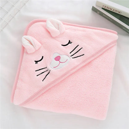 Super Soft Hooded Baby Bath Towel & Swaddle Wrap