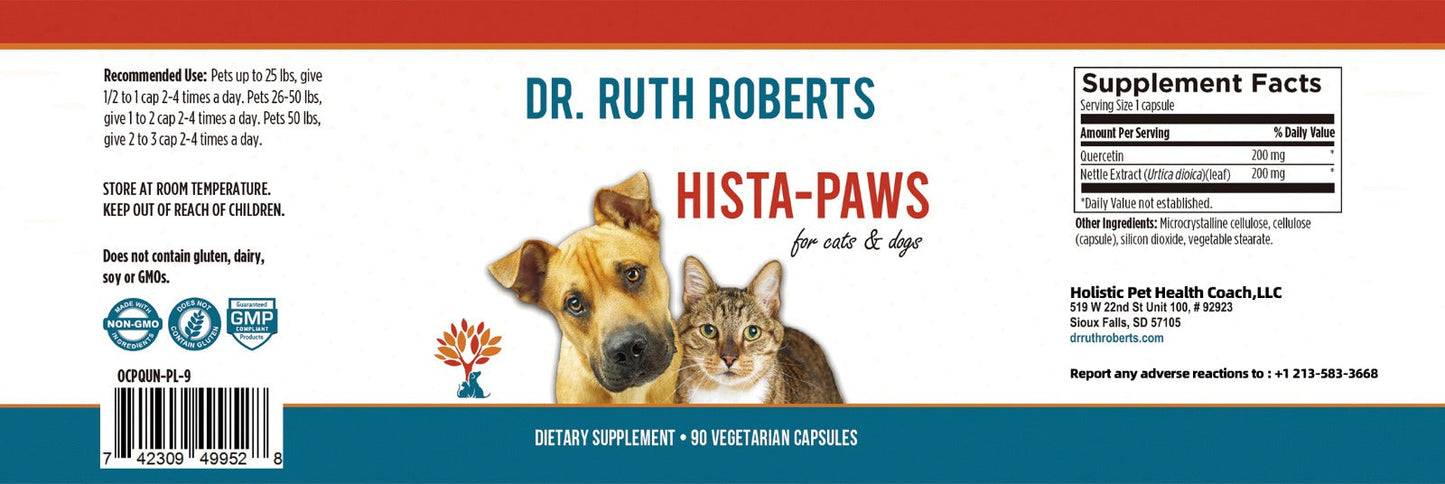 Hista Paws – with Quercetin for Cats and Dogs