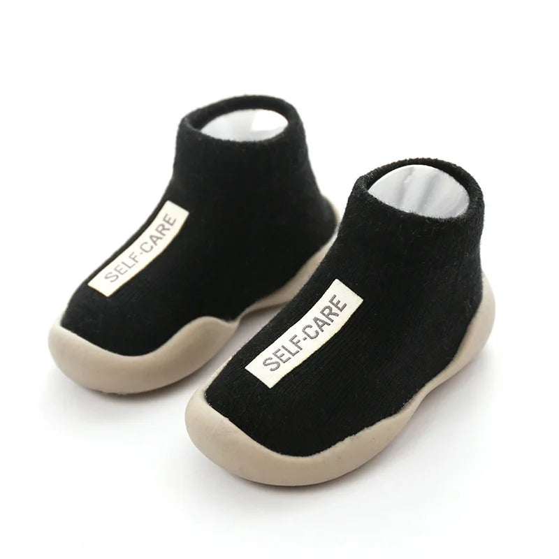 Knit Baby & Toddler Booties with Rubber Soles