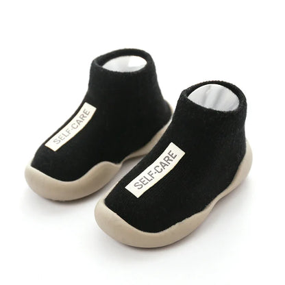 Knit Baby & Toddler Booties with Rubber Soles