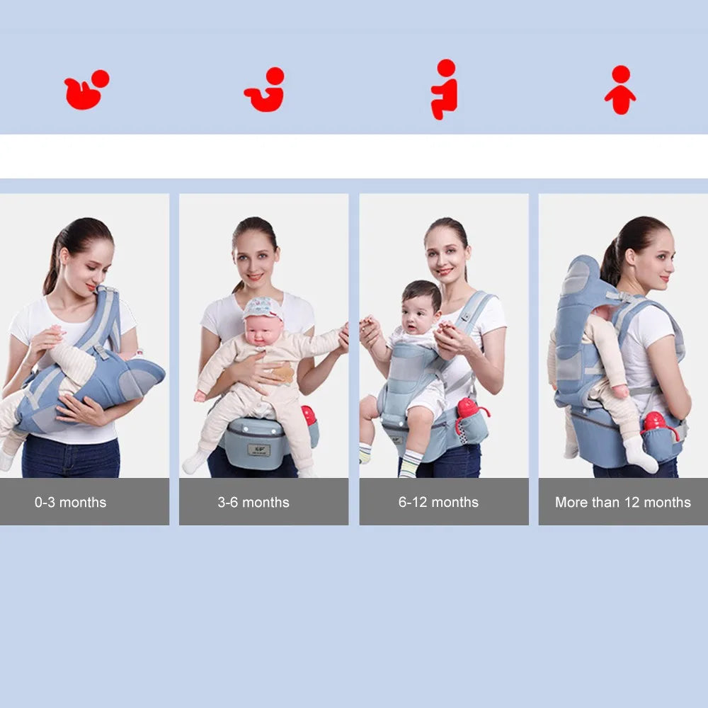 3-In-1 Ergonomic Baby Hip Seat Carrier & Wrap Sling
