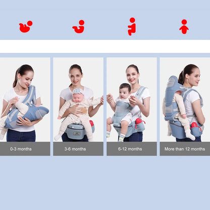 3-In-1 Ergonomic Baby Hip Seat Carrier & Wrap Sling
