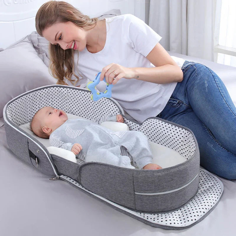 Multifunctional Folding Baby Travel Cot & Camping Bed