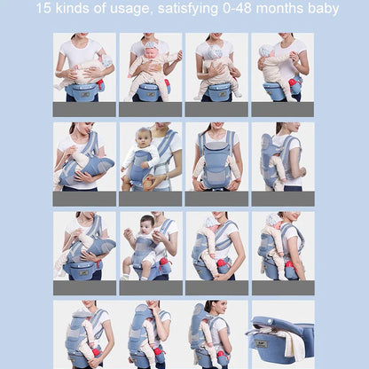 3-In-1 Ergonomic Baby Hip Seat Carrier & Wrap Sling
