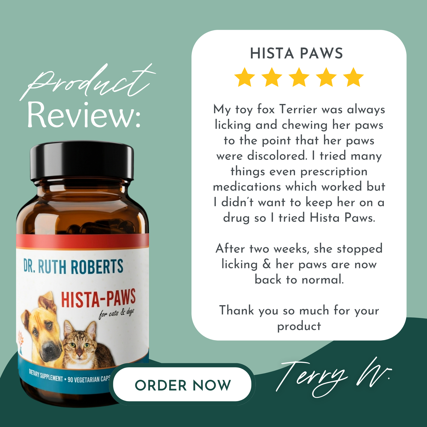 Hista Paws – with Quercetin for Cats and Dogs