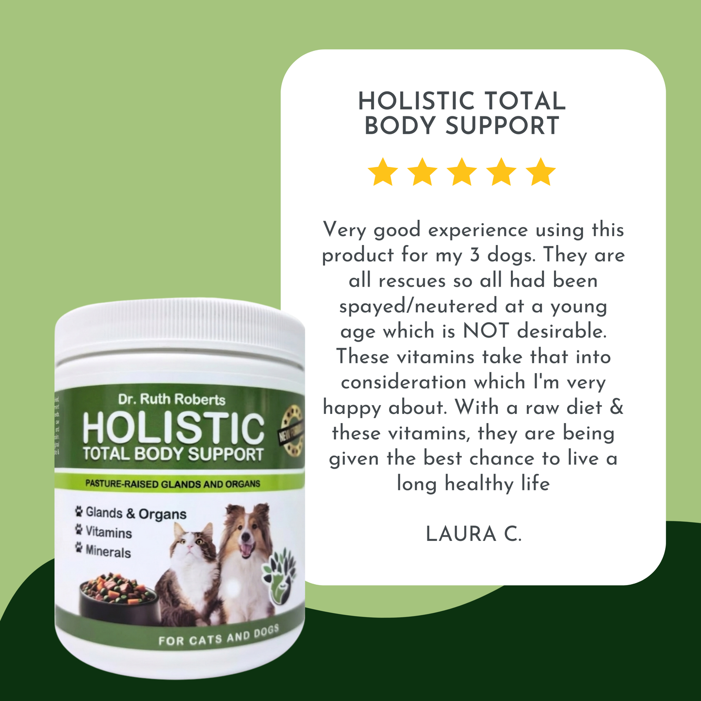 Holistic Total Body Support – Multivitamin & Glandular Support for Cats and Dogs