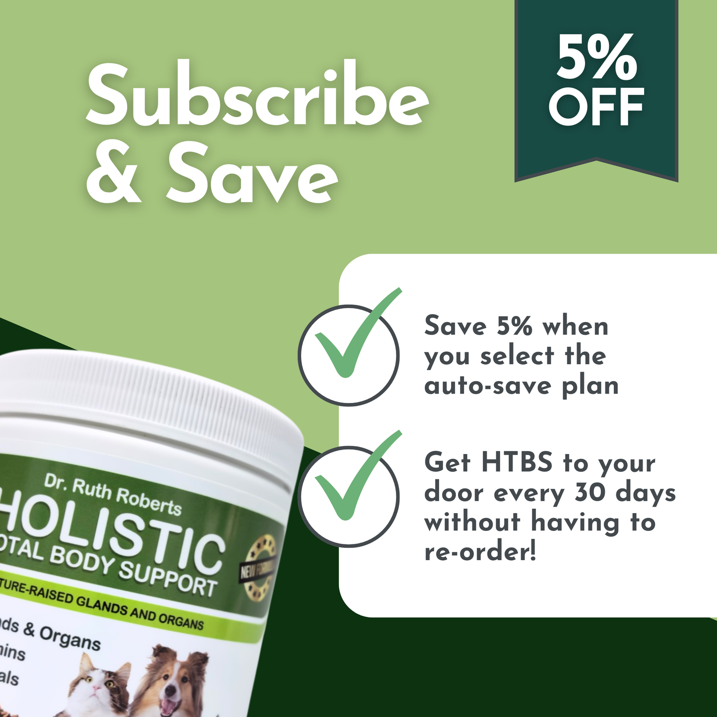 Holistic Total Body Support – Multivitamin & Glandular Support for Cats and Dogs