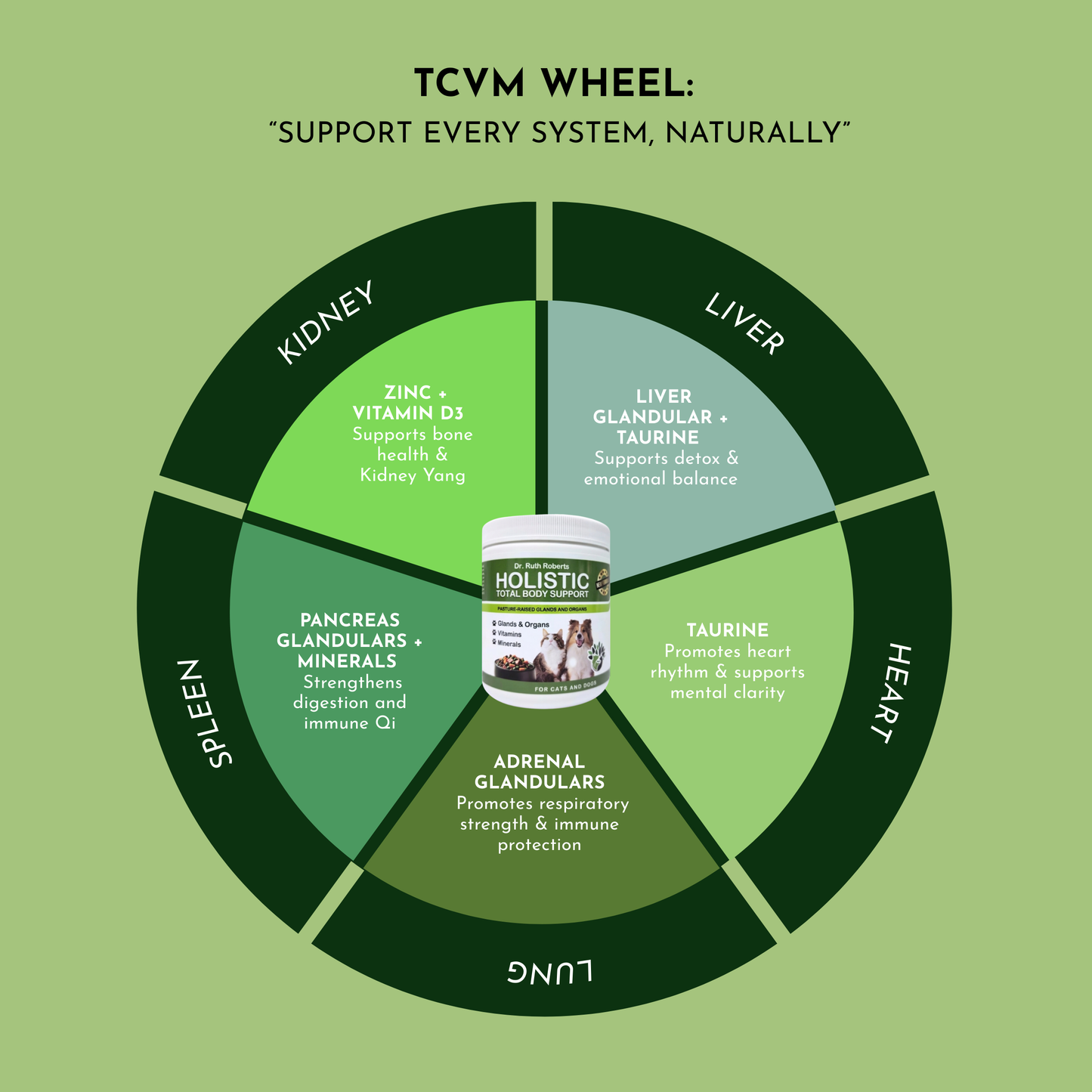 Holistic Total Body Support – Multivitamin & Glandular Support for Cats and Dogs