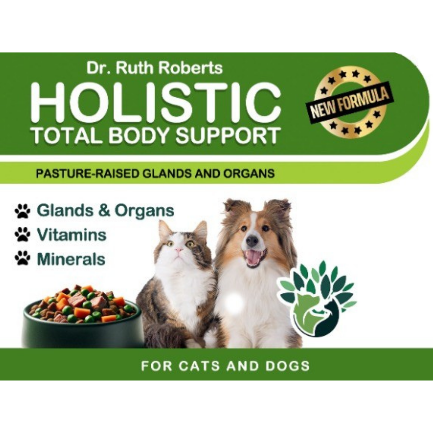 Holistic Total Body Support – Multivitamin & Glandular Support for Cats and Dogs
