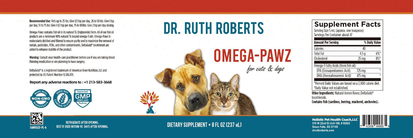 Omega Pawz - Liquid Omega 3 Oil for Cats and Dogs