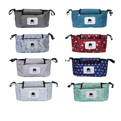 Multifunctional Print Baby Stroller Organizer & Trolley Bag