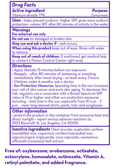 California Baby (No Fragrance) Super Sensitive™ Broad Spectrum SPF 30+ Sunscreen Stick