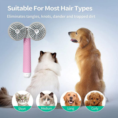 Self-Cleaning Double-Head Pet Slicker Brush