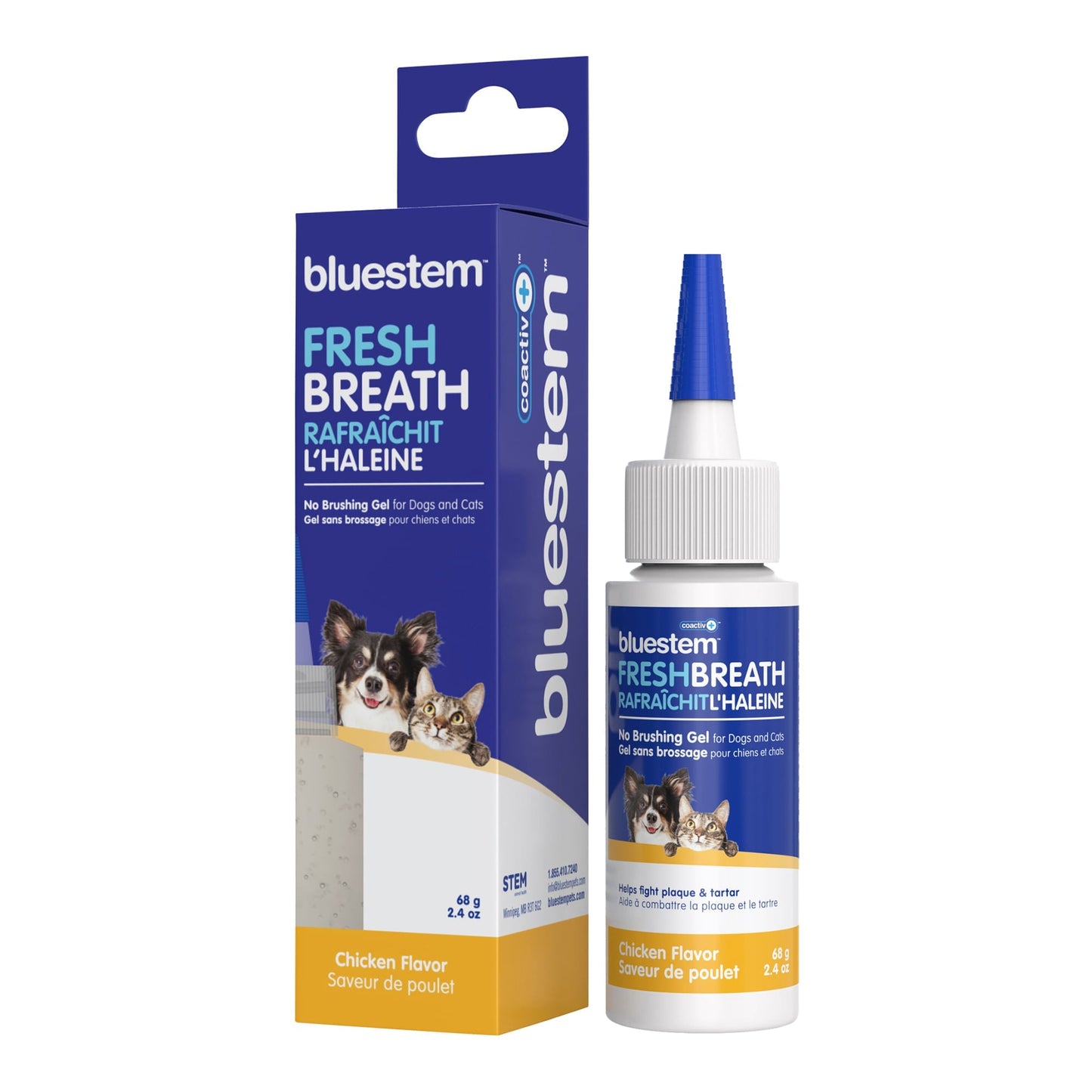 Bluestem Coactiv+ No Brushing Dental Gel for Cats & Dogs