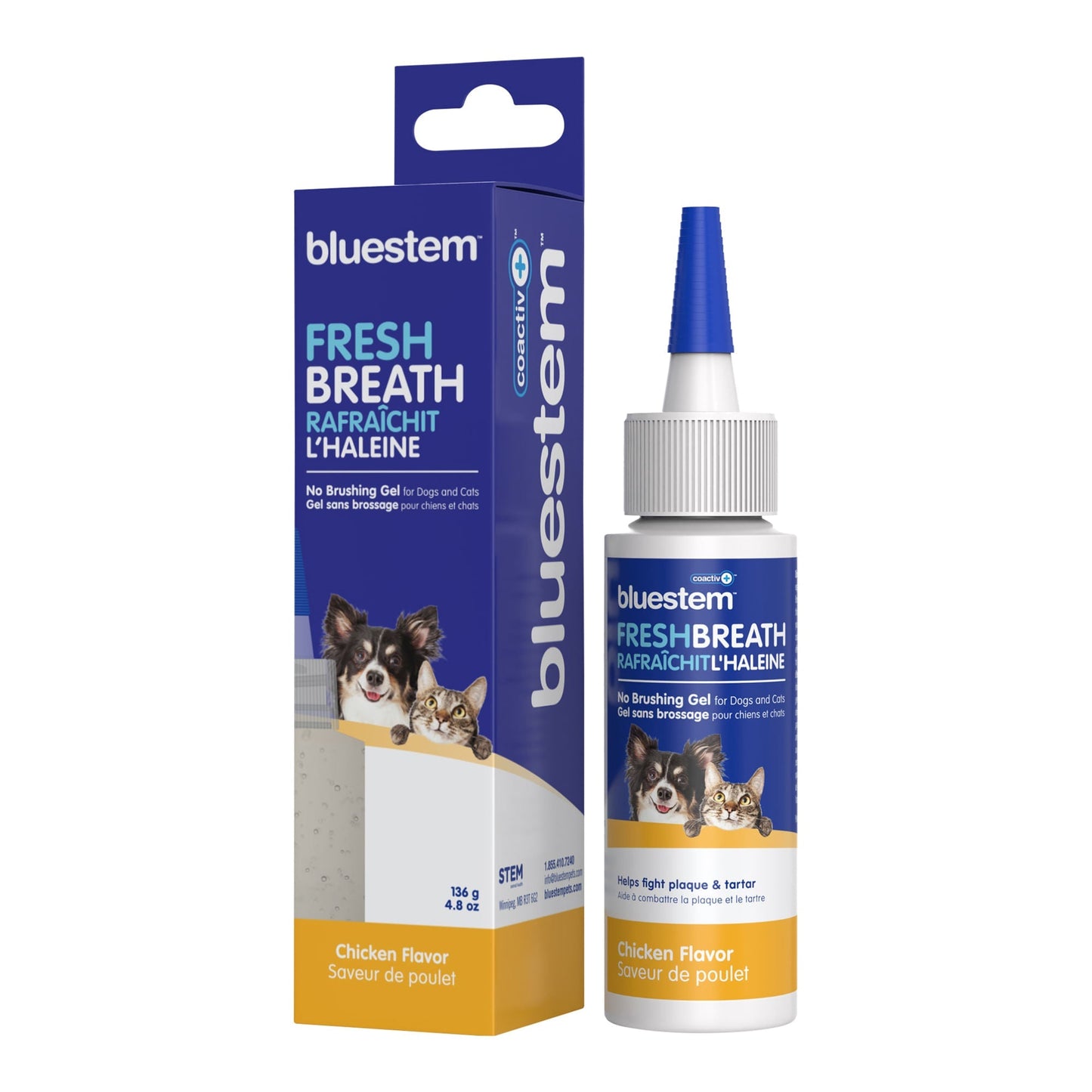 Bluestem Coactiv+ No Brushing Dental Gel for Cats & Dogs
