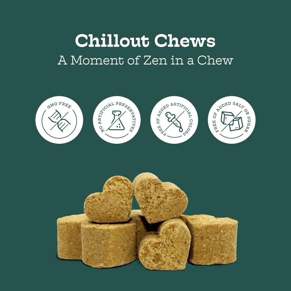 Moe's Chillout Chews - Dog Calming Supplements with Hemp & Chamomile