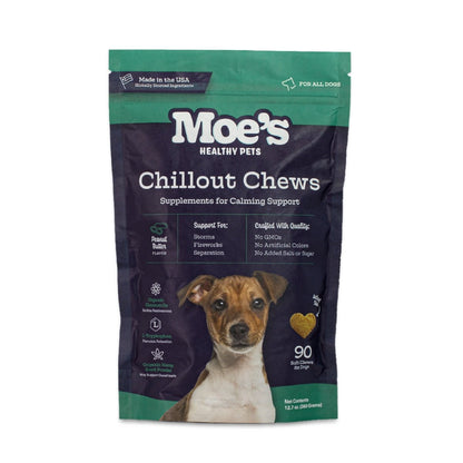 Moe's Chillout Chews - Dog Calming Supplements with Hemp & Chamomile