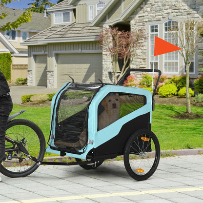 Aosom 2-in-1 Large Dog Bike Trailer & Pet Stroller (up to 66 lbs)