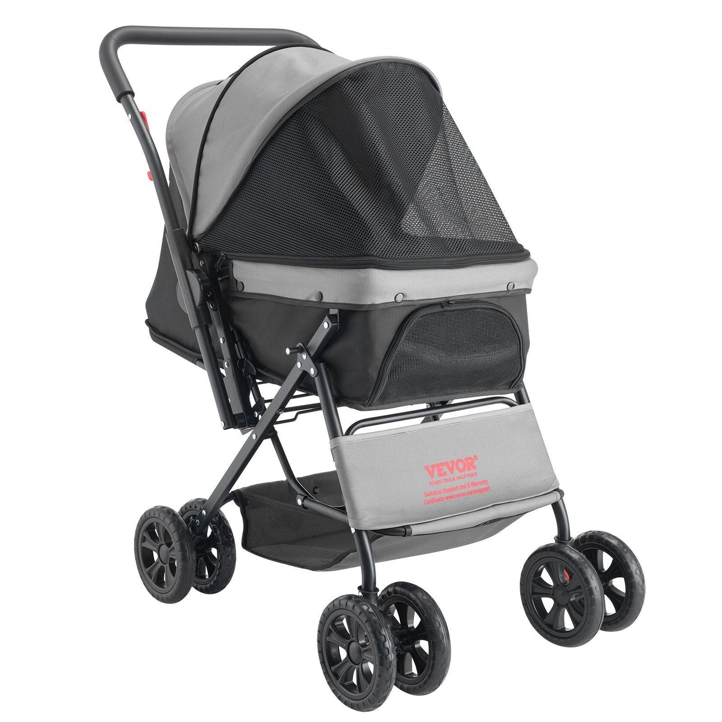 Foldable 4 Wheels Travel Dog Stroller up to 44lbs